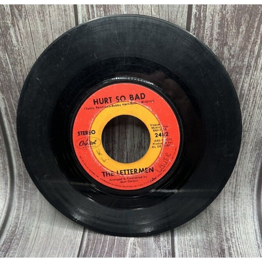 The Lettermen - Hurt So Bad; Catch The Wind 45 RPM Capitol Stereo Record Single